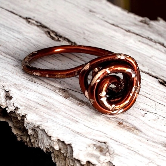 5 For $25💫Grunge Copper Swirl Ring - Picture 5 of 5